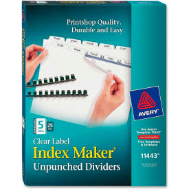 Avery Index Maker Clear Label Divider Blank 8.5