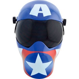 Marvel EFP B Passive Welding Helmet 10 Fixed Shade Clear Lens Captain America Graphic 3012657