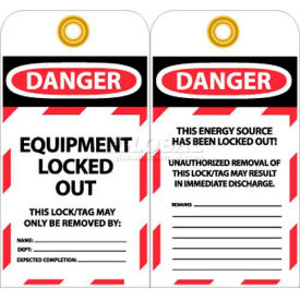 NMC LOTAG37-25 Tags Danger Equipment Locked Out 6