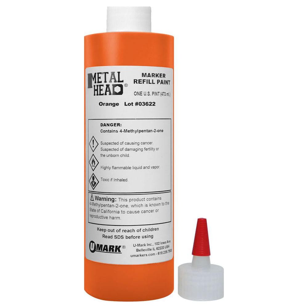 Markers & Paintsticks, Marker Type: Refill, Tip Shape: Point, Color: Orange, Ink Type: Oil Base, For Use On: Concrete, Metal, Steel, Lumber MPN:10607R