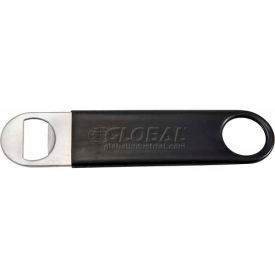 Winco CO-301PK Flat Bottle Opener PVC-Coated Black - Pkg Qty 24 CO-301PK