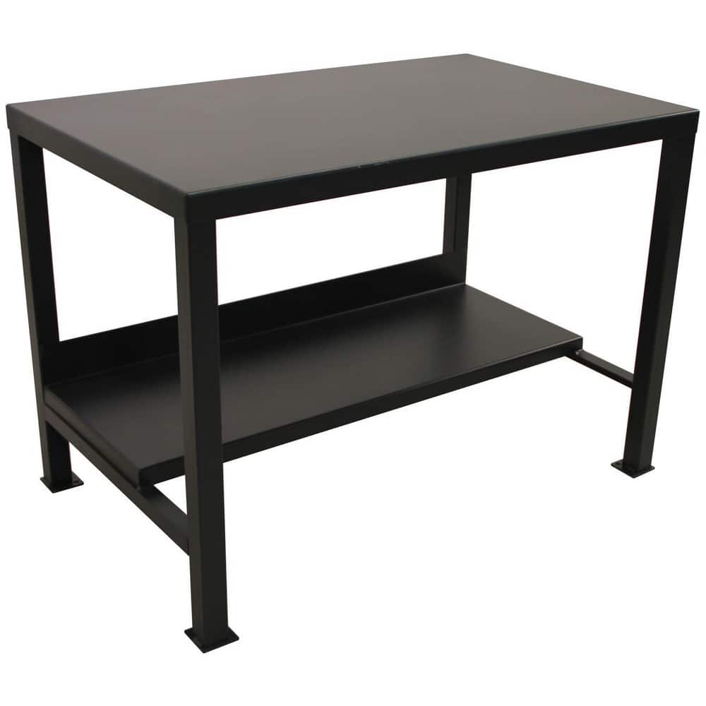 Stationary Work Benches, Tables, Bench Style: Welded Work Table , Edge Type: Rounded , Leg Style: Fixed with Pre-Drill Holes for Anchoring  MPN:F89575