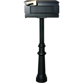 The Hanford Single Post With Fluted Base & Lewiston Mailbox HPST1-800-LM