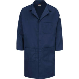 Bulwark® Unisex Concealed Snap Front Lab Coat Navy Cotton/Nylon 2XL KLL6NVRGXXL