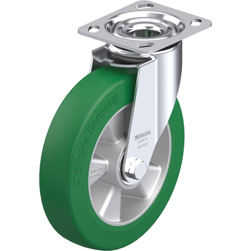 Top Plate Casters, Mount Type: Plate , Number of Wheels: 1.000 , Wheel Diameter (Inch): 8 , Wheel Material: Rubber , Wheel Width (Inch): 2  MPN:910240