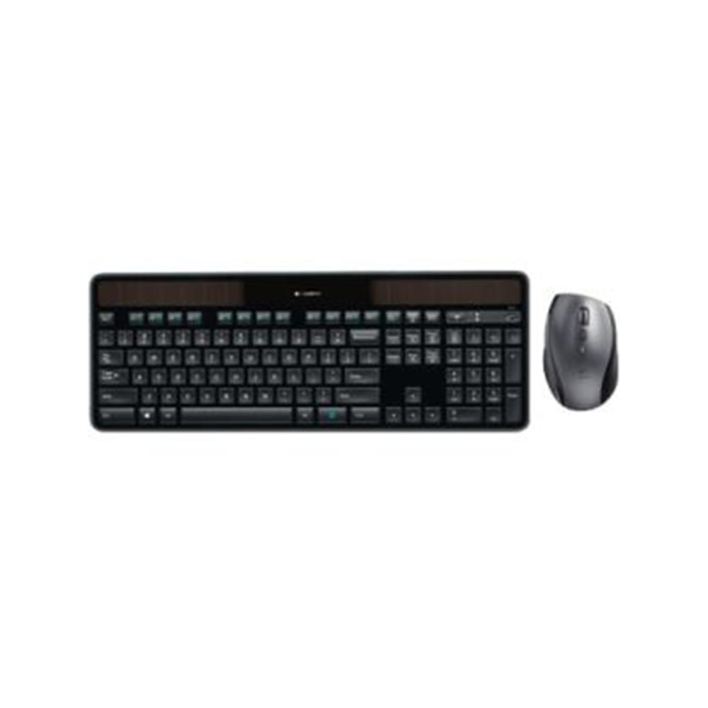 Logitech Wireless Keyboard & Mouse, Straight Compact Keyboard, Black, Right-Handed Laser Mouse, MK750 MPN:920-005002