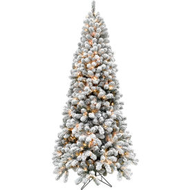 Fraser Hill Farm Artificial Christmas Tree - 6.5 Ft. Alaskan Flocked - Clear Smart Lights FFAF065-3SN