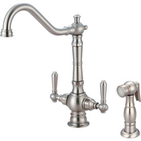 Pioneer Americana 2AM401-BN Two Handle Kitchen Faucet with Spray PVD Brushed Nickel 2AM401-BN