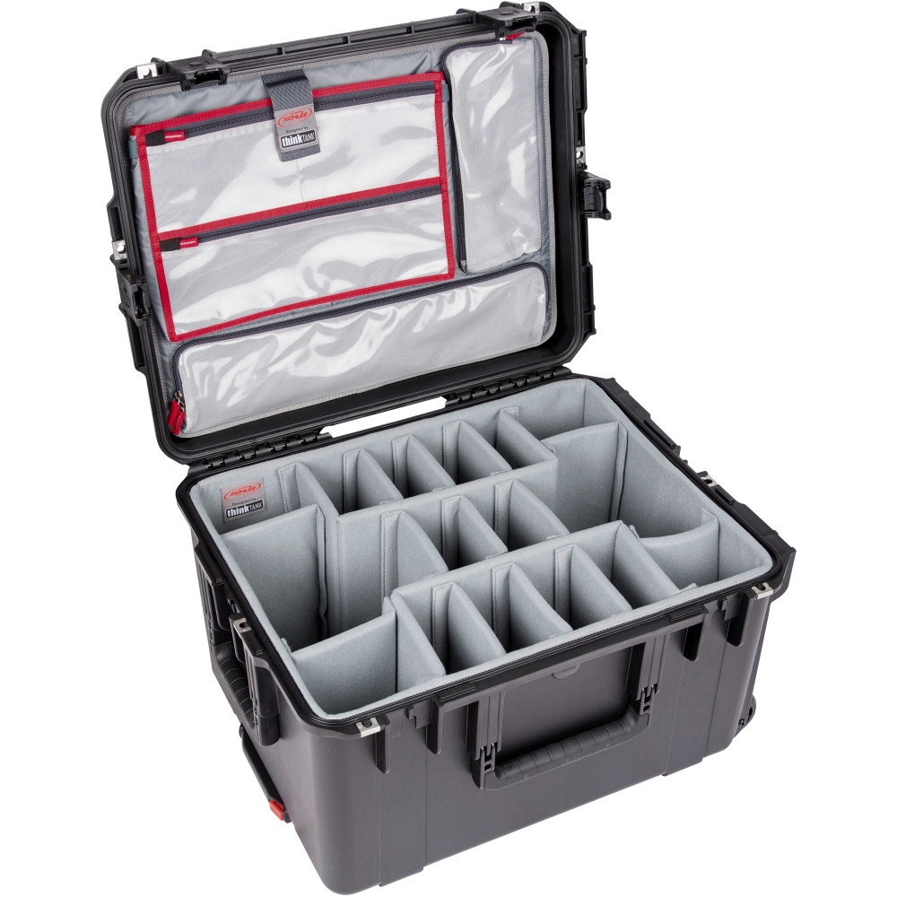 SKB Cases iSeries Protective Case With Padded Dividers, Lid Divider With Pull Handle And Wheels, 22inH x 17inW x 12-3/4inD MPN:3I-2217-12PL