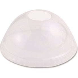 World Centric® PLA Cold Cup Dome Lids Fits 9 - 24 oz. Cups Clear 1000/Carton CPLCS12D