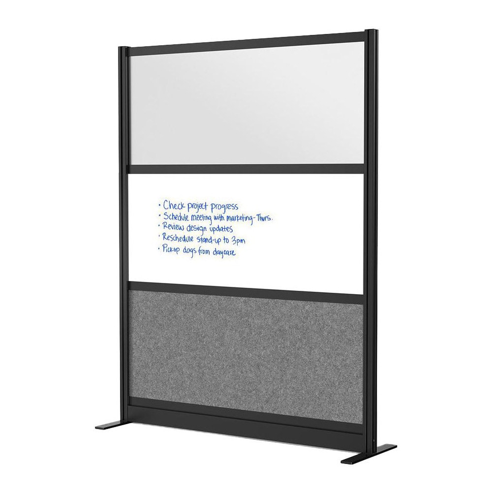 Office Cubicle Partitions, Office Cubicle Partition Type: Modular Wall Room Divider , Color: Black, Gray, White , Material: Aluminum  MPN:MW-5370-FWCGWB