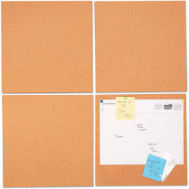 Universal® Bulletin Board Tile Panels - Natural Cork - 12