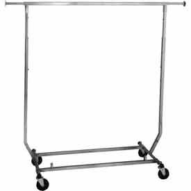 Salesman's Portable Garment Rack - Collapsible RCS/2 - Heavy Duty Round Tubing - Chrome RCS/2