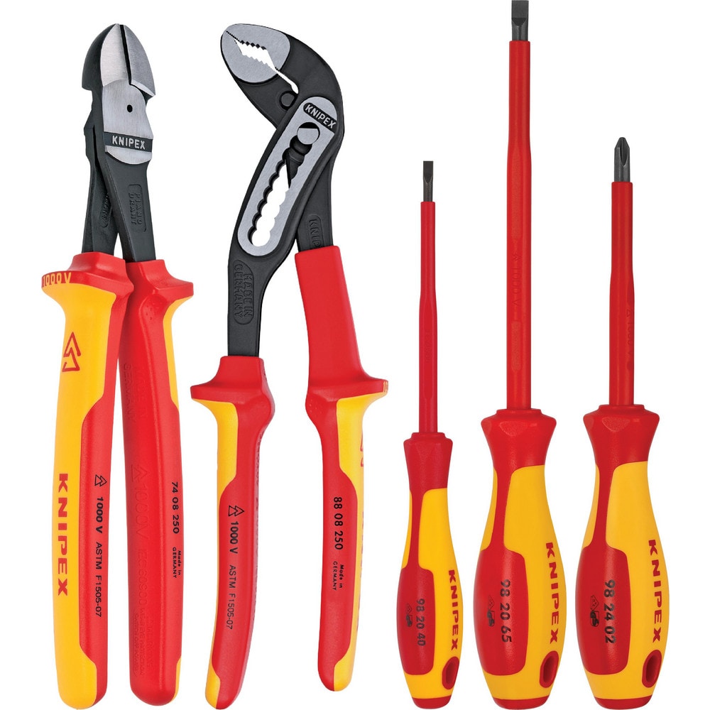 Combination Hand Tool Sets, Set Type: Insulated Automotive Pliers and Screwdrive Tool Set , Number Of Pieces: 5 , Tool Finish: Insulated , Container Type: Box  MPN:9K 98 98 20 US