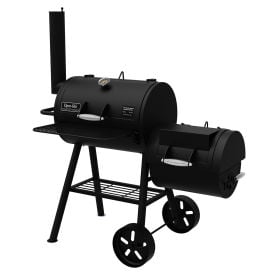 Dyna-Glo Signature Series Barrel Charcoal Grill & Side Firebox DGSS730CBO-D-KIT