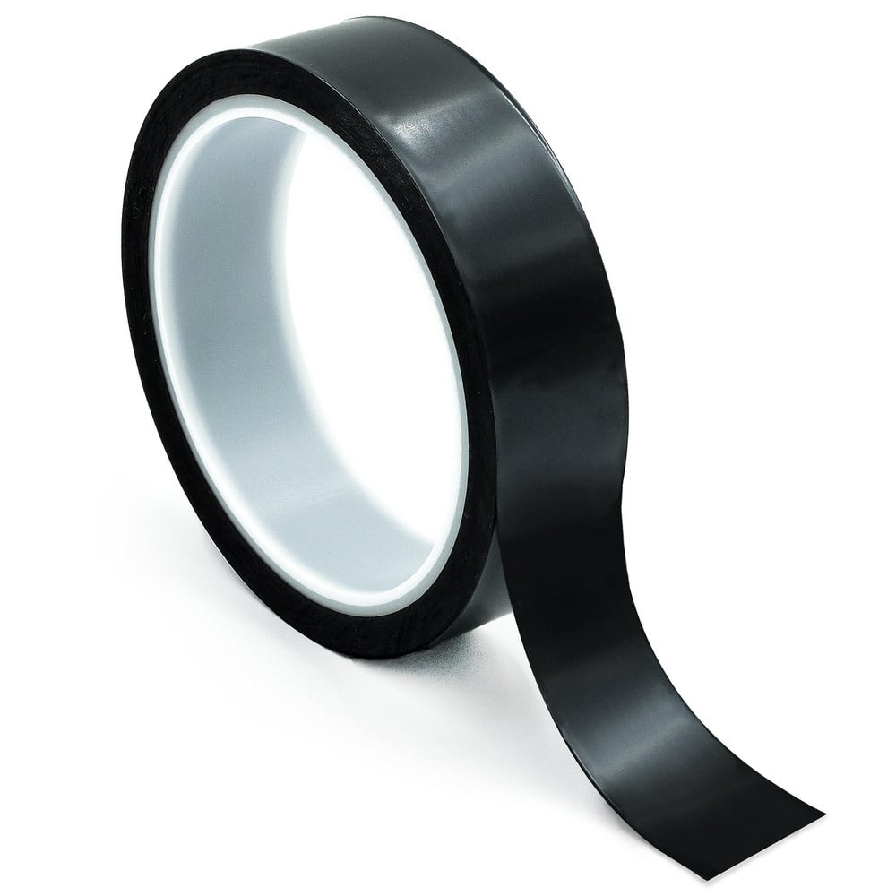 Black Polyimide Tapes are made of 2 mil thick polyimide film with 1.5 mil thick acrylic adhesive. They are used in various applications where opacity, low reflectivity and aesthetics are required. They are 36 yards long. MPN:PPT2BA-1/2