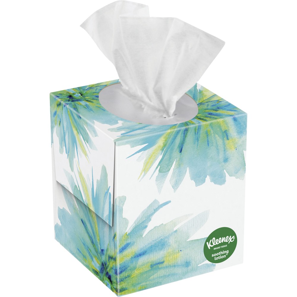 Kleenex 3-Ply Soothing Lotion Tissues, Box Of 65 Tissues (Min Order Qty 18) MPN:KCC54271