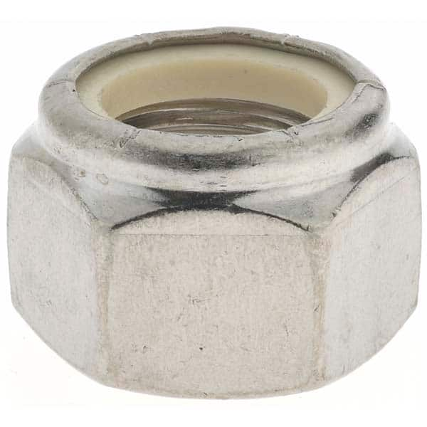 Hex Lock Nut: Nylon Insert, Nylon Insert, 1-8, Grade 316 Stainless Steel MPN:A997266