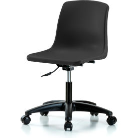 Blue Ridge Ergonomics™ Polypropylene Shell Chair Desk Height w/ Casters Black SDHCH-RG-RC-BLK