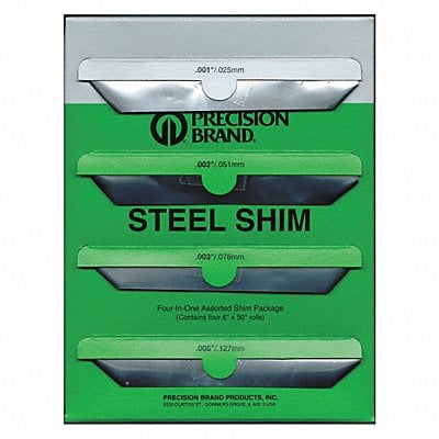 Shim Stock Roll Steel Assortment MPN:16B4