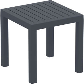 Siesta Ocean Square Resin Side Table Dark Gray ISP066-DGR