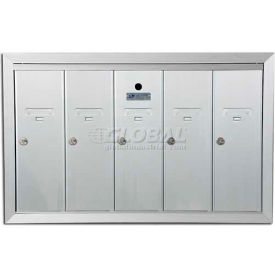 Recessed Vertical 1250 Series 5 Door Mailbox Anodized Aluminum 1250-5HA