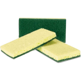 AmerCareRoyal® Heavy-Duty Scrubbing Sponge Yellow/Green 20 Sponges S740C/20