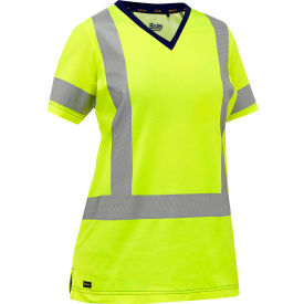 Bisley® Women's X-Back Short Sleeve Shirt Class 2 L Hi-Vis Yellow 313W1118X-Y/L