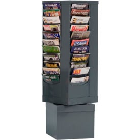 44 Pocket Rotary Literature Rack - Gray 410-95