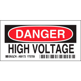 Brady® 84875 Danger High Volatge Label Self-Adhesive Polyester 5