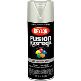 Krylon Fusion All-In -One Combination Aerosol Paint & Primer Gloss River Rock 12 oz. - Pkg Qty 6 K02721007