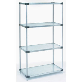 Nexel® 4 Shelf Galvanized Steel Solid Shelving Unit Starter 24