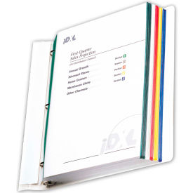 C-Line Products Colored Edge Sheet Protectors Assorted Colors 11 x 8 1/2 50/BX 62000