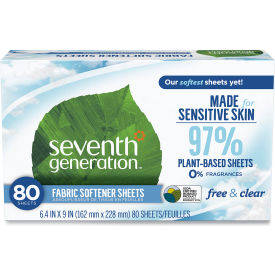 Seventh Generation® Natural Fabric Softener Sheets Unscented 80 Sheets/Box SEV44930EA