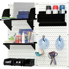 Wall Control Pegboard Hobby Craft Organizer Storage Kit White/Black 32