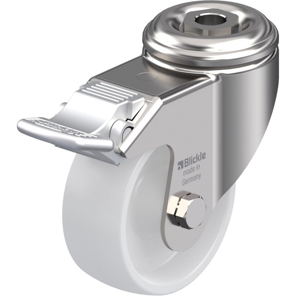 Standard Casters, Mount: Hollow Kingpin , Caster Type: Swivel w/Brake , Brake Type: Total-Lock Brake , Bearing Type: Plain Bore , Style: Plain Bore  MPN:225391