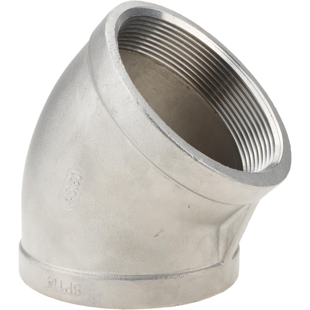 Stainless Steel Pipe Fittings, Fitting Type: 45 Elbow , End Connection: NPT  MPN:4LB454