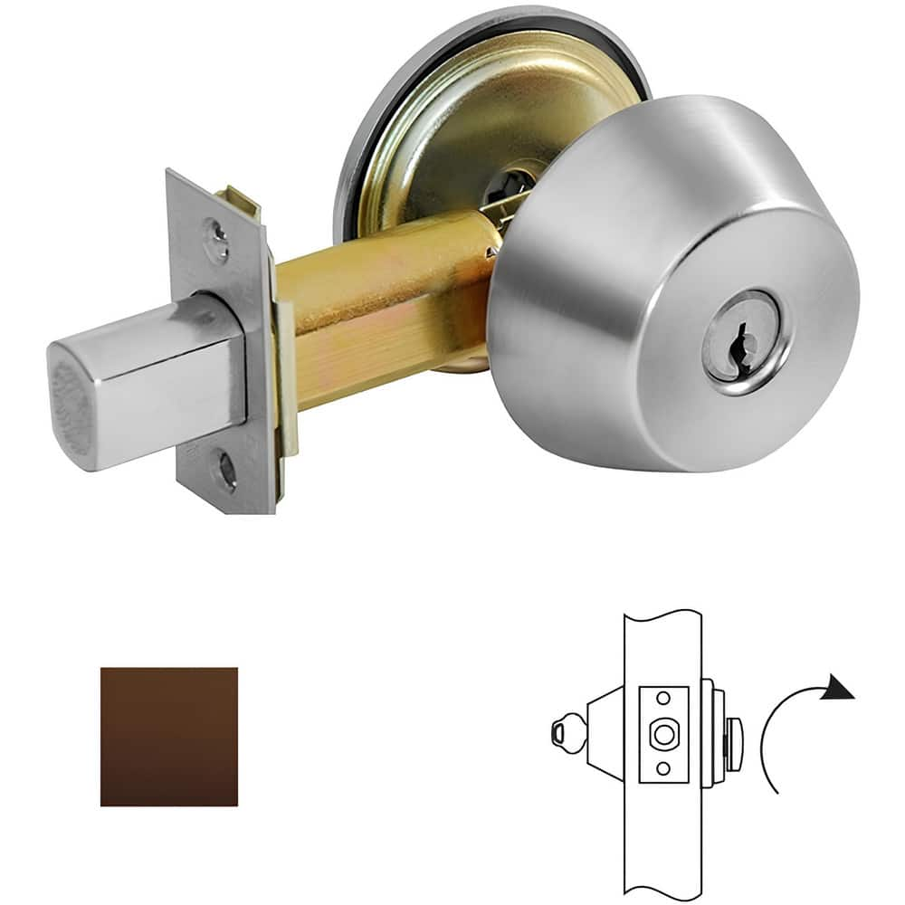 Deadbolts, Deadbolt Type: Deadbolt , Lock Type: Single Cylinder , Key Type: Keyed Different , Mount Type: Through Hole , Material: Steel  MPN:DL3217-613