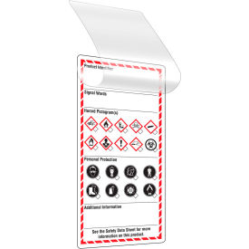 INCOM® GHS1316 GHS Style Blank Self-Laminating Workplace Labels 3