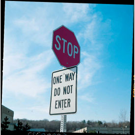 Brady® 94199 One Way Do Not Enter Sign Black/White HIP Reflective Sign Aluminum 18