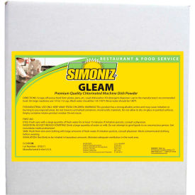 Simoniz Automatic Gleam Chlorinated Detergent Powder Unscented 35 Lb. Pail - G1340035 G1340035