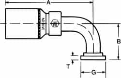 Hydraulic Hose Split Flange Elbow: MPN:4S12FLB12-BG