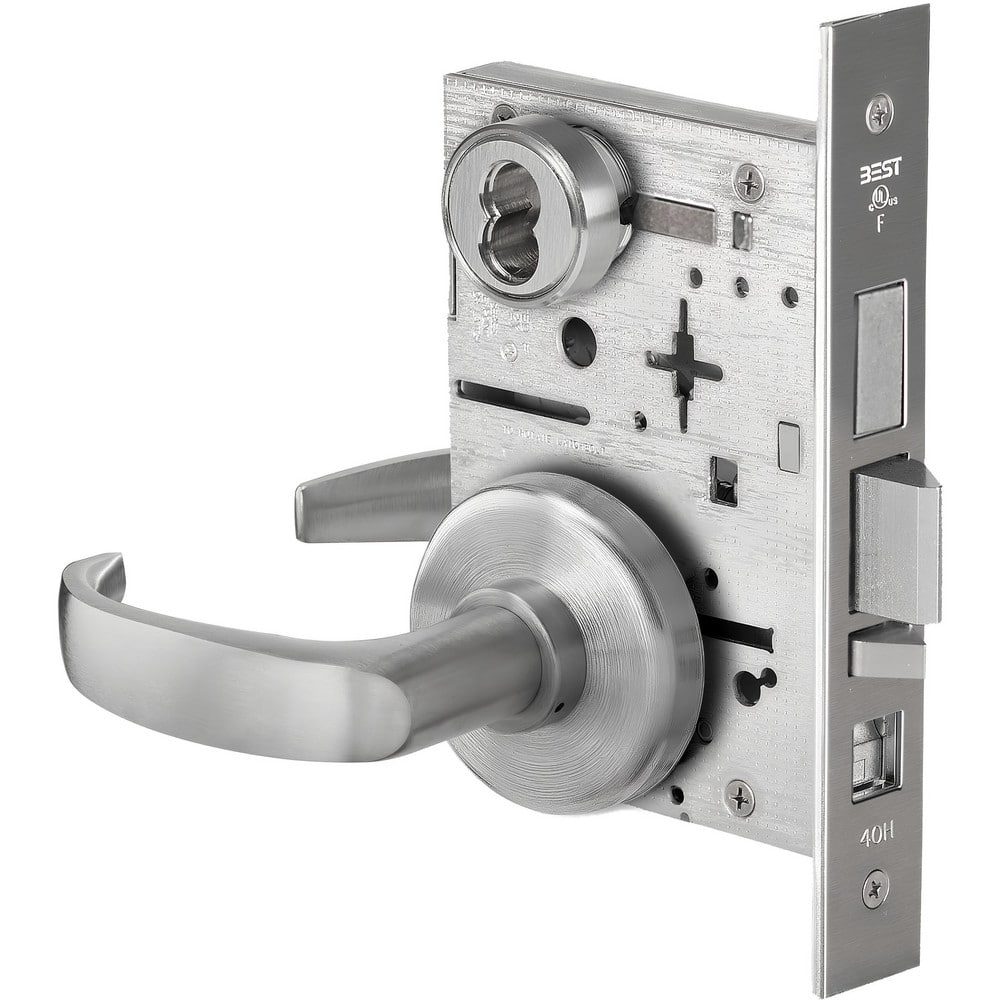 Lever Locksets, Lockset Type: Entrance/Office , Key Type: Keyed Different , Back Set: 2-3/4 (Inch), Cylinder Type: Less Core , Material: Metal  MPN:45H7AB14H626