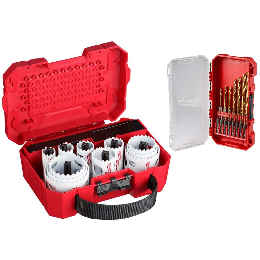 Hole Saw Kits, Minimum Saw Diameter (Decimal Inch): 3/4 , Maximum Saw Diameter (Decimal Inch): 2-1/2 , Number of Hole Saws: 11 , Maximum Cutting Depth: 1.625  MPN:8604128/6088737