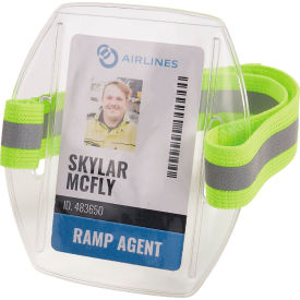 Ergodyne® Squids® 3386 Arm Band ID/Badge Holder One Size Hi-Vis Lime 19973