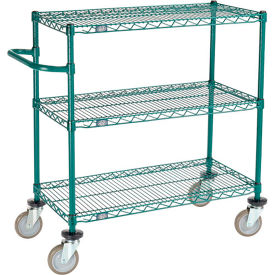 Nexel® 3 Shelf Cart Poly-Green® 36