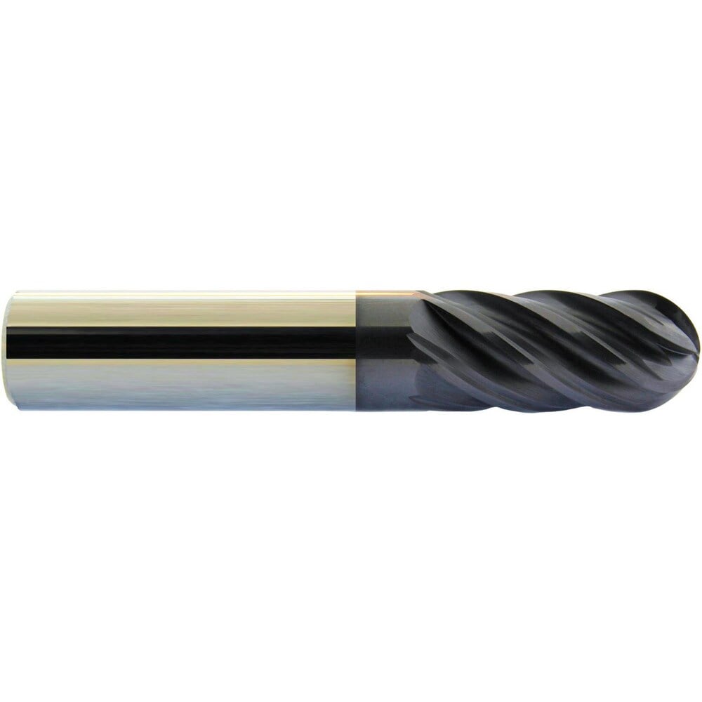 Ball End Mills, Mill Diameter (Inch): 1/4 , Number Of Flutes: 6 , End Mill Material: Solid Carbide , Length of Cut (Inch): 3/8 , Coating/Finish: PowerLayer  MPN:166-91610