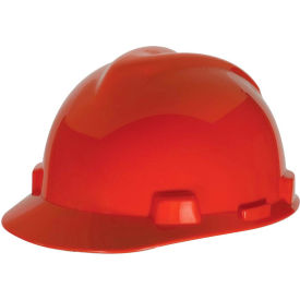 MSA V-Gard® Slotted Cap With 1-Touch Suspension Red - Pkg Qty 20 10057446