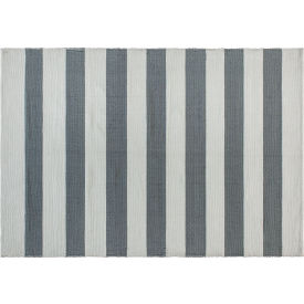 Flash Furniture 5' x 7' Handwoven Indoor/Outdoor Cabana Style Area Rug Gray & White Striped 20-9409-57-GR-WH-GGCI-