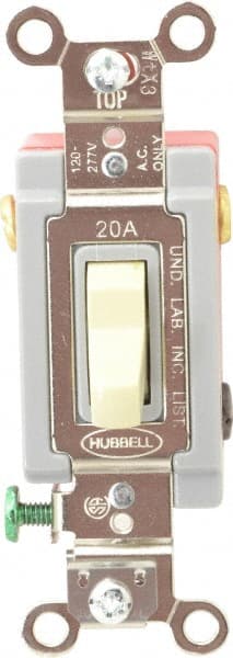 3 Pole, 120 to 277 VAC, 20 Amp, Industrial Grade Toggle Three Way Switch MPN:HBL1223I